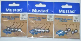 Mustad Aj-jgr-1/8-5 3 Packs Finesse Jig Head Type 1 Falling 3.0 Grams 1/8oz Gold Hook Panfish Mustad Aj-jgr-1/8-5 3 Packs Finesse Jig Head Type 1 Falling 3.0 Grams 1/8oz Gold Hook Panfish