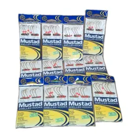 Mustad Bronze Fishing Hooks 642wb 72 642 Snells Snelled Gold Baitholder Fish Size 1 20lb Mustad Bronze Fishing Hooks 642wb 72 642 Snells Snelled Gold Baitholder Fish Size 1 20lb