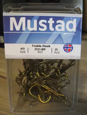 Hameçons Mustad 3551 Taille 14/0 - 25 Pièces - Bronze - Neufs Sous Blister