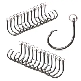 Mustad R39942np-bn-4/0-25u Ringed Demon Offset Circle 3x Strong - Designed To Perform Flawlessly With K