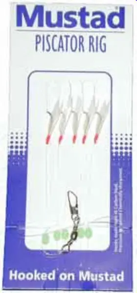 Mustad Spr-5g-8-1 Spr5g #8 Piscator Bait Rig Lot Of 5