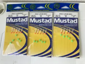 Mustad Spr5g-10 10 Piscator Bait Rigs Sabiki Spr-5g White Green Bead Size / 15 Lb Line Mustad Spr5g-10 10 Piscator Bait Rigs Sabiki Spr-5g White Green Bead Size / 15 Lb Line