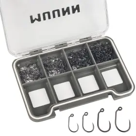Muunn F18301-4h400 400pcs Fly Tying Hooks Assortment Barbless Fishing Hook Trout Wide-garp Jig Muunn F18301-4h400 400pcs Fly Tying Hooks Assortment Barbless Fishing Hook Trout Wide-garp Jig