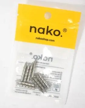 Nako 176620 Lot Of 10 Tungsten Polished Nail Weights 97% Purity Weight Lead Set