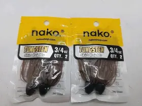 Nako 810173562645 New Tungsten Skirt Weights 3/4oz #5 Crawfish - 2 Pack. Lot Of 3