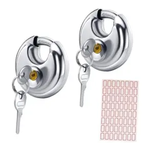 Nanshine 9103175 4 2 Pcs Keyed Discus Padlocks With 4 Keys Stainless Steel Heavy Duty