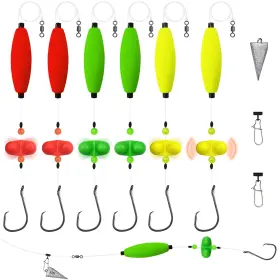 Narcissus 0-weight Catfish Rigs Set 6 Pre-tied With 2 Sinker Sliders And 2oz Pyramid Narcissus 0-weight Catfish Rigs Set 6 Pre-tied With 2 Sinker Sliders And 2oz Pyramid