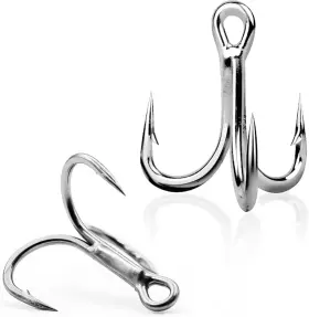 Natufish 445049241213 Treble Fishing Hooks 4x Strong 10pcs/25pcs Triple Sharp Barbed/high Carbon Natufish 445049241213 Treble Fishing Hooks 4x Strong 10pcs/25pcs Triple Sharp Barbed/high Carbon