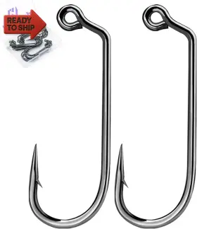 Natufish 744110734799 60 Degree Jig Hooks 25/100pcs Inline Hook Fishing Long Shank Make