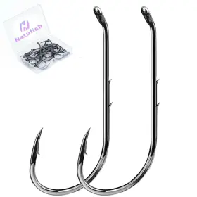 Natufish B0fpxdx8rx 100pcs Baitholder Fishing Hooks - Offset/double Barbed Saltwater 5/0 Natufish B0fpxdx8rx 100pcs Baitholder Fishing Hooks - Offset/double Barbed Saltwater 5/0
