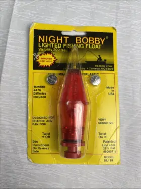 Night Bobby Nl-118 Vintage Lighted Fishing Float Bobber New Old Stock