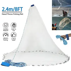 No 952234412695 Saltwater Fishing Cast Net With Heavy Duty Real Zinc Sinker Weights For Bait No 952234412695 Saltwater Fishing Cast Net With Heavy Duty Real Zinc Sinker Weights For Bait