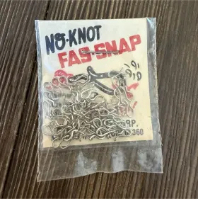 No-knot 30159 No-knot Fas-snap Fishing Snap Silver Model 134-105-003 H24 Unopened No-knot 30159 No-knot Fas-snap Fishing Snap Silver Model 134-105-003 H24 Unopened