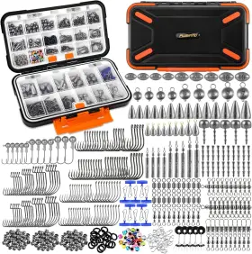 Nobrand Md-fak397-ca Fishing Tackle Box Kit With Hooks Weights Swivels Beads For Bass Trout Nobrand Md-fak397-ca Fishing Tackle Box Kit With Hooks Weights Swivels Beads For Bass Trout