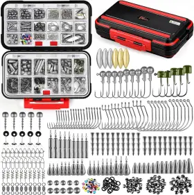 Nobrand Rt-387yjpj-01 Fishing Tackle Kit With Hooks Weights Spinner Blades For Bass Trout Nobrand Rt-387yjpj-01 Fishing Tackle Kit With Hooks Weights Spinner Blades For Bass Trout