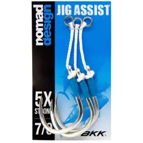 Nomad Design 351482000066 Jigging Assist Super Strong Bkk Hooks With Heavy Duty Solid Rings And Assist