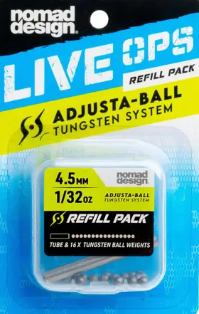 Nomad Design Freshwater Ndfrab12 Replacement Tungsten Adjusta Balls - 12 Pack Nomad Design Freshwater Ndfrab12 Replacement Tungsten Adjusta Balls - 12 Pack