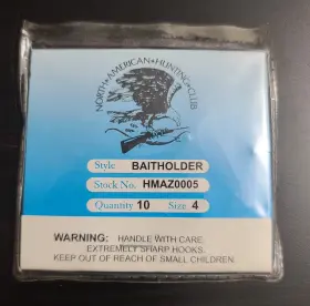 North American Hunting Club Hmaz0005 Baitholder Size 4 Hooks 10/pack North American Hunting Club Hmaz0005 Baitholder Size 4 Hooks 10/pack