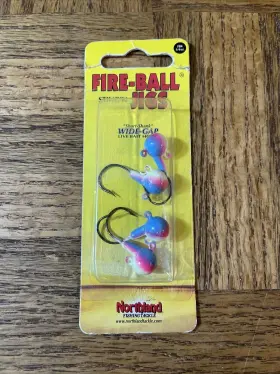 Northland 084948672475 Tackle Fire Ball Sting N Jig Hook 1/4 - Fb4-4-135 Glow Rainbow B-23