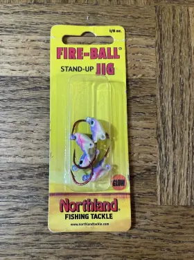 Northland 084948673212 Tackle Fire Ball Stand Up Jig Hook 1/8 - Glow Rainbow Fbs3-4-135 D73