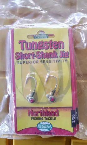 Northland 084948815339 12 Piece 6 Pack Tungsten Short Shank Jig 1/16 Oz