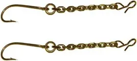 Northland Bcdt12 1.75 Inch Bait Chain Dropper #12 Hook Gold Treble 2 Per Pack -