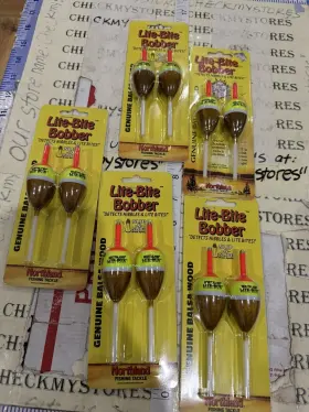 Northland Lbs5 5x 2 Pack Litebite Slip Bobber Brass Sunrise Genuine Balsa Wood