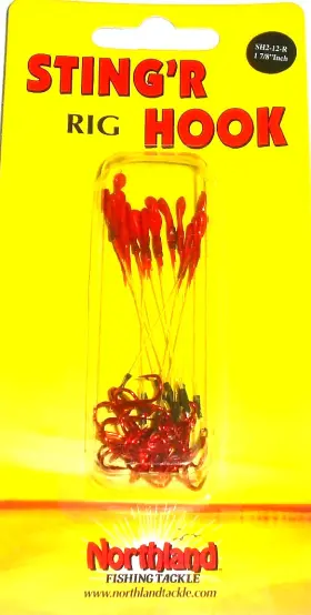 Northland Sh2-12-r 1. 7/8 Inch Over The Hook Tackle Sting R Rig Red Hooks Package Of 12 Northland Sh2-12-r 1. 7/8 Inch Over The Hook Tackle Sting R Rig Red Hooks Package Of 12