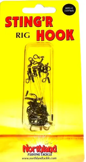 Northland Sht2-12 2.25 Inch Tackle Sting R Rig Hooks 12 Per Pack Northland Sht2-12 2.25 Inch Tackle Sting R Rig Hooks 12 Per Pack