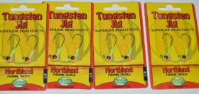 Northland Tebj3-1315 4 Packs Tungsten Jigs Jig 1/8oz Red Inch T Eyes Glowat Northland Tebj3-1315 4 Packs Tungsten Jigs Jig 1/8oz Red Inch T Eyes Glowat
