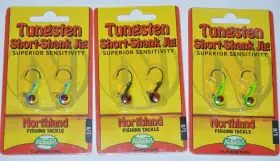 Northland Tebjs3-1015 3 Packs Tungsten Jigs Short Shank Jig 1/8oz Red Inch T Eyes Assortment Northland Tebjs3-1015 3 Packs Tungsten Jigs Short Shank Jig 1/8oz Red Inch T Eyes Assortment