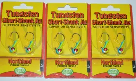 Northland Tebjs4-105 3 Packs Tungsten Jigs Short Shank Jig 1/4oz Red Inch T Eyes Parrot Northland Tebjs4-105 3 Packs Tungsten Jigs Short Shank Jig 1/4oz Red Inch T Eyes Parrot