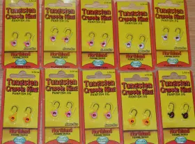 Northland Teck2-40 10 Packs Tungsten Crappie King Panfish Jig Assortment 1/16oz Asst #3