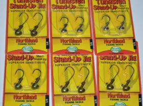Northland Tsuj5-44 6 Packs Tungsten Stand-up Jigs Assortment Silver And Olive 3/8oz Northland Tsuj5-44 6 Packs Tungsten Stand-up Jigs Assortment Silver And Olive 3/8oz