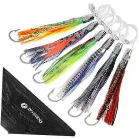 Oceancat 780887923769 6 Pcs Trolling Lures With Hooks For Marlin Tuna Mahi - Inch Free