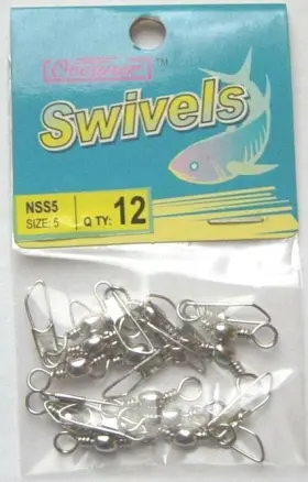 Oceaner Nss5 72 Pcs Of Nickel Barrel Swivel With Safety Snap #5 New Free Shipping