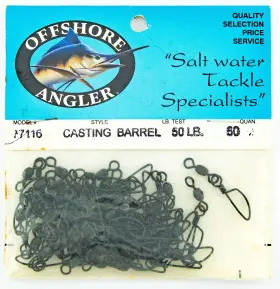 Offshore Angler 726439771167 #7 Casting Barrel Snap Swivels 50lb Test 50pc Black Finish Usa Offshore Angler 726439771167 #7 Casting Barrel Snap Swivels 50lb Test 50pc Black Finish Usa