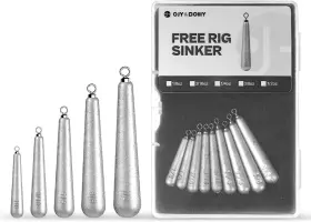 Ojydoiiiy 313040424430 27/30 Pcs Free Rig And Drop Shot Weights - Skinny Teardrop Fishing Sinkers 1/8 3/