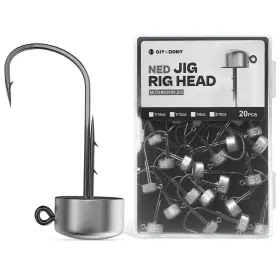 Ojydoiiiy 754191445248 Ned Rig Jig Heads 20 Pack Finesse Mushroom Hooks Kit For Bass Fishing As