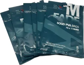 One More Cast 060939130648 Lot Of 6 Packs M Fade Medium Size Solid Pva Bags 75 X 110mm