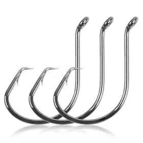 Orootl 740226082175 Inch Circle Hooks Saltwater Fishing 150pcs Octopus Offset Catfish Bas