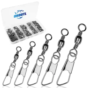 Orootl Jdxy45-fishing Fishing Barrel Swivel Snap Kit 100pcs With Safety Black Orootl Jdxy45-fishing Fishing Barrel Swivel Snap Kit 100pcs With Safety Black