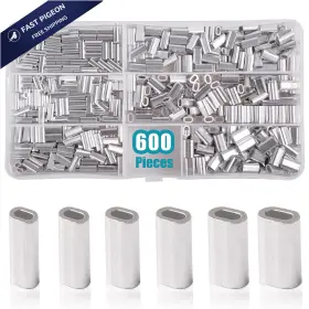 Orootl Jdys110-al Fishing Crimp Sleeves Kit 600pcs Single Barrel Sleeves Orootl Jdys110-al Fishing Crimp Sleeves Kit 600pcs Single Barrel Sleeves