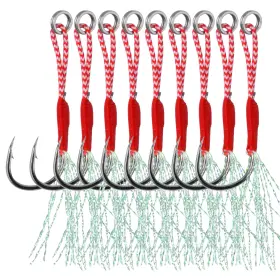 Orootl Jdys194-assist Tail-13#-30pcs Fishing Assist Hooks Slow Fast Jig High Carbon Steel Hoo