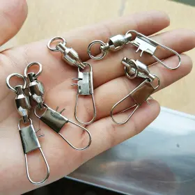 Outsport 445027778731 Fishing Ball Bearing Swivel Split Ring Fast Link Lures Stainl