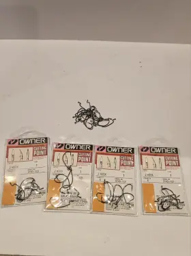 Owner 054831000364 7 New Packs 4 Unopen And 3 Open Cutting Point J Hoook Size 1 5140-101 Owner 054831000364 7 New Packs 4 Unopen And 3 Open Cutting Point J Hoook Size 1 5140-101
