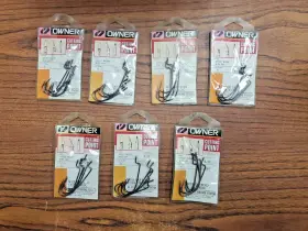 Owner 054831000852 7-packs #5102-141 Cutting Point Offset Worm Wide Gap Size 4/0 Ta54ms Owner 054831000852 7-packs #5102-141 Cutting Point Offset Worm Wide Gap Size 4/0 Ta54ms