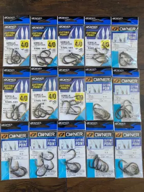 Owner 054831001309 Gorilla Live Bait Hook 4/0sz 5105-141 15 Pack Bundle Brand New Owner 054831001309 Gorilla Live Bait Hook 4/0sz 5105-141 15 Pack Bundle Brand New