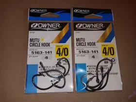 Owner 054831005468 2 Packs Mutu Light Circle Fishing Hooks 5163-141 Size 4/0 Fast Shipping