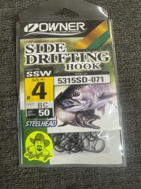 Owner 054831014880 Black Side Drifting Ssw Steelhead Hooks Size 4 5315sd-071 50 New Owner 054831014880 Black Side Drifting Ssw Steelhead Hooks Size 4 5315sd-071 50 New